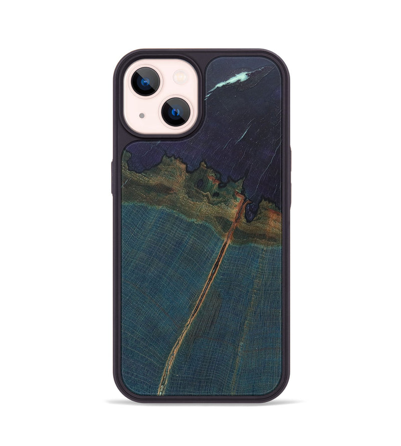 iPhone 14 Wood+Resin Phone Case - Brooklyn (Wood Burl, 676344)