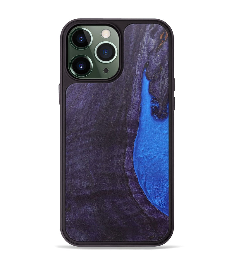 iPhone 13 Pro Max Wood+Resin Phone Case - Teri (Wood Burl, 676345)