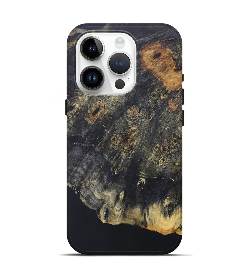 iPhone 15 Pro Wood+Resin Live Edge Phone Case - Willis (Wood Burl, 676433)