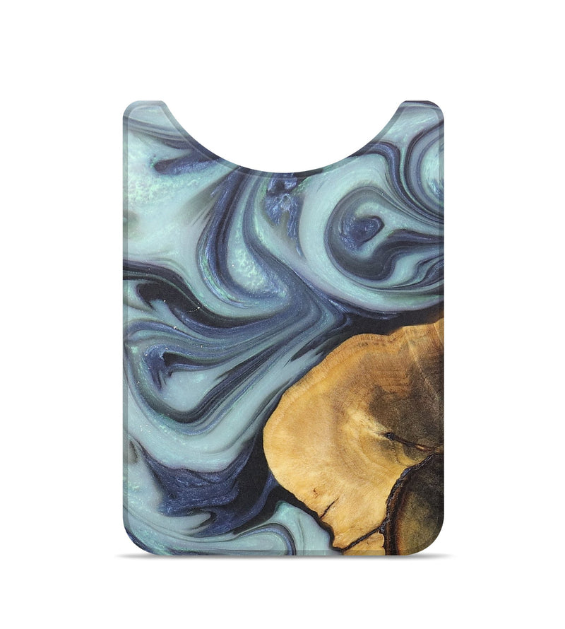 Live Edge Wood+Resin Wallet - Barrett (Blue, 676437)