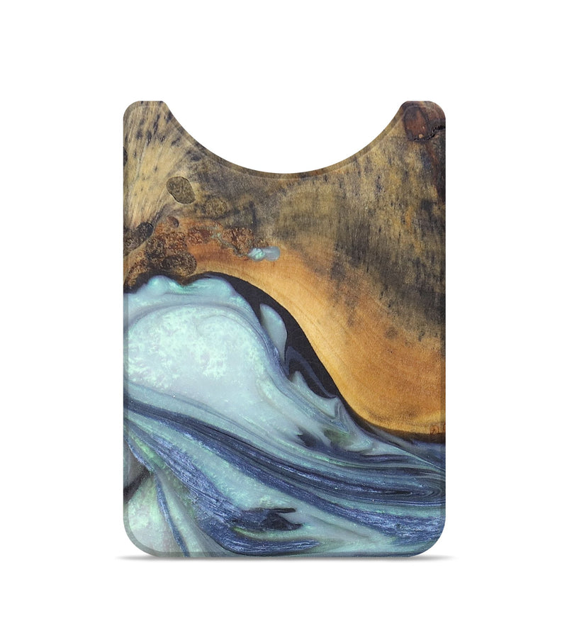 Live Edge Wood+Resin Wallet - Brantley (Blue, 676438)