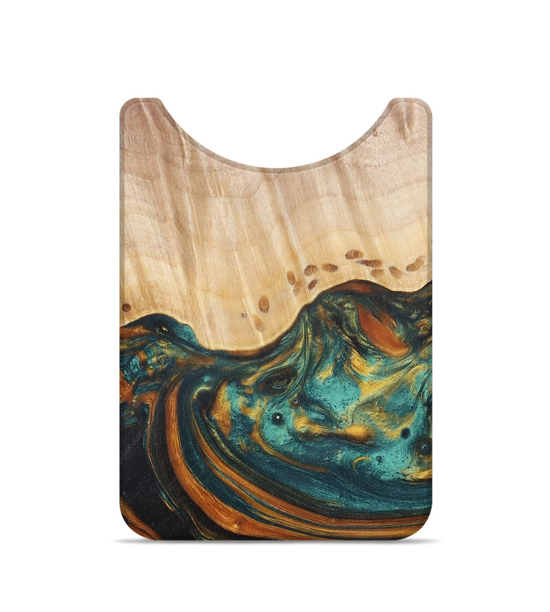 Live Edge Wood+Resin Wallet - Chelsey (Green, 676440)
