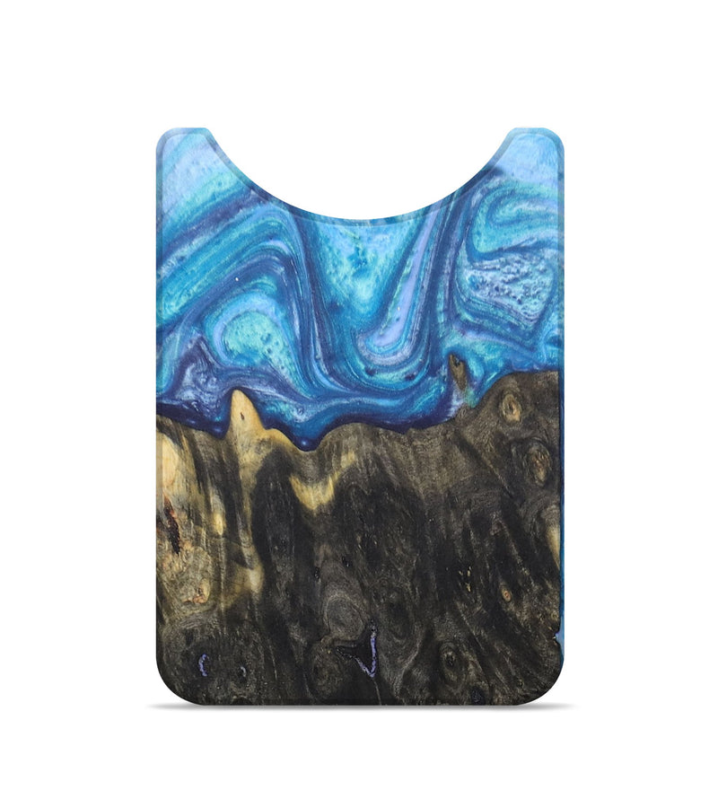 Live Edge Wood+Resin Wallet - Kamryn (Blue, 676444)