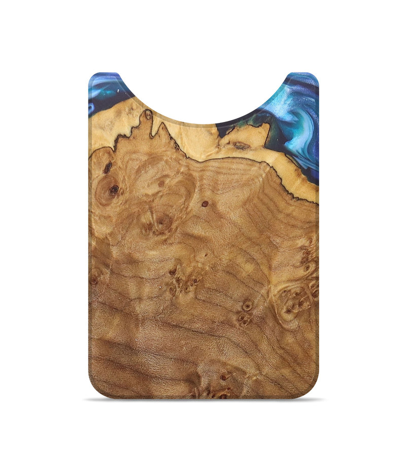 Live Edge Wood+Resin Wallet - Dominic (Blue, 676446)