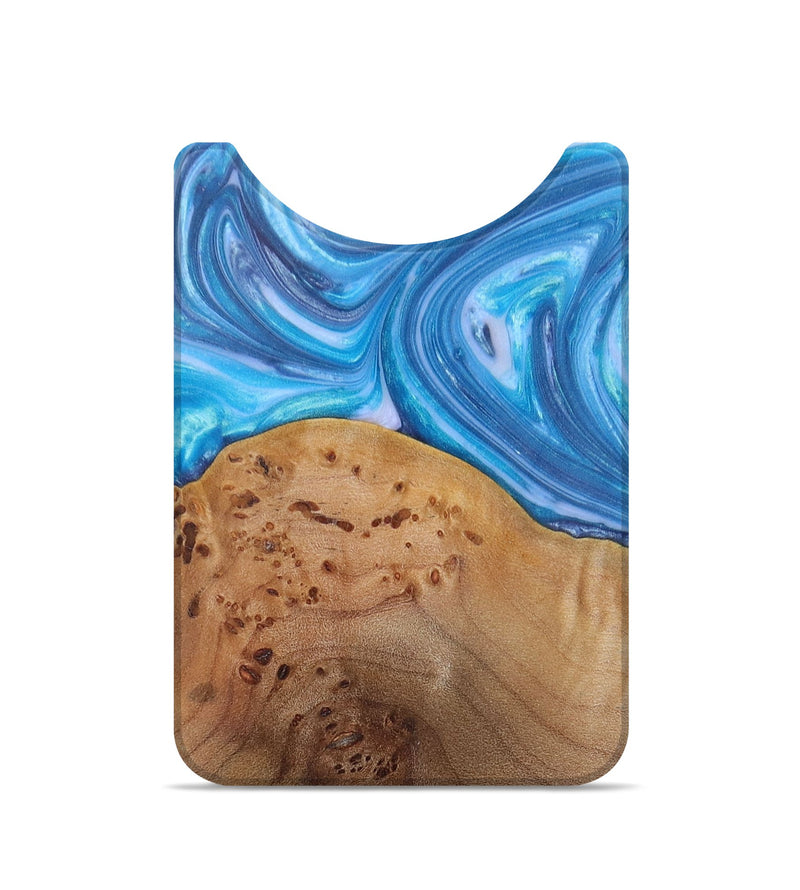 Live Edge Wood+Resin Wallet - Savanna (Blue, 676448)
