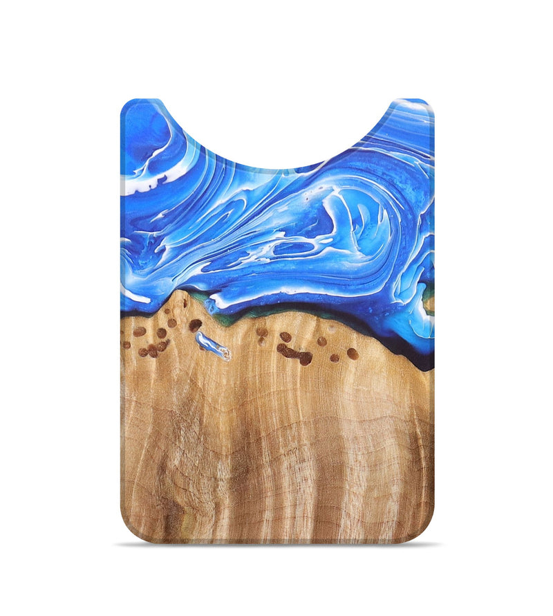Live Edge Wood+Resin Wallet - Iva (Blue, 676449)