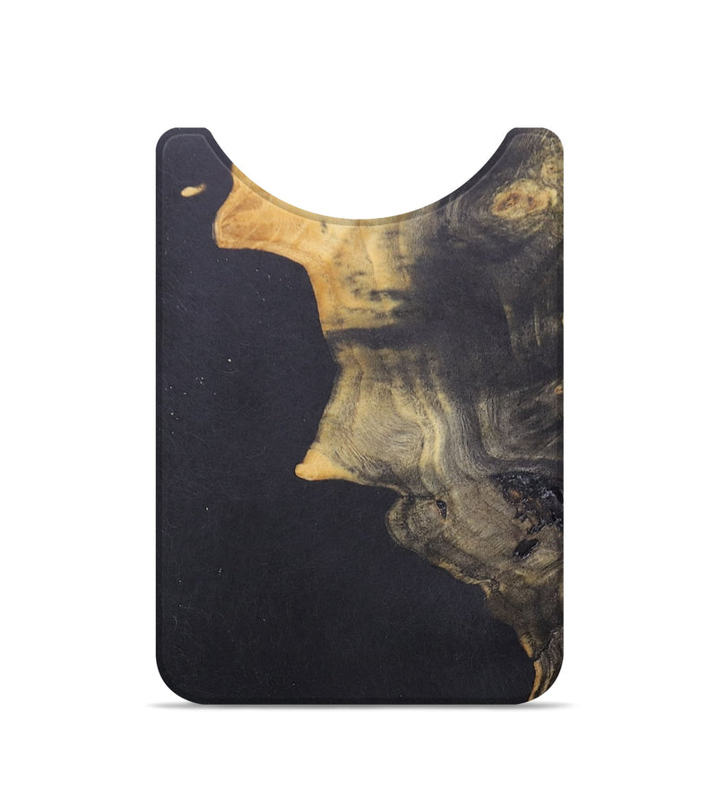 Live Edge Wood+Resin Wallet - Audrey (Pure Black, 676451)