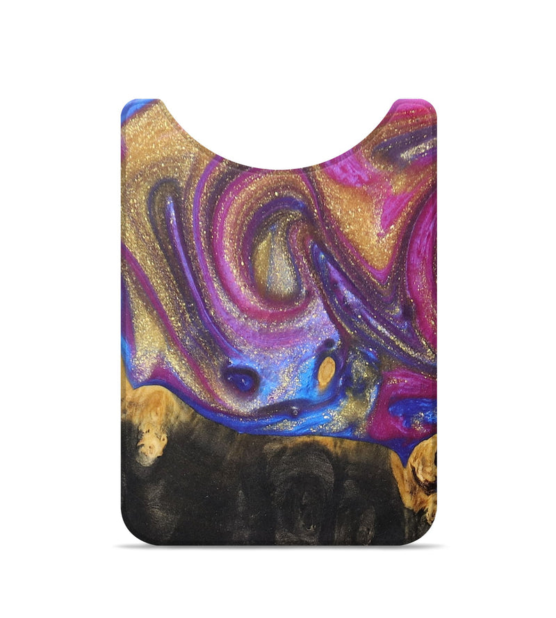Live Edge Wood+Resin Wallet - Braxton (Purple, 676464)