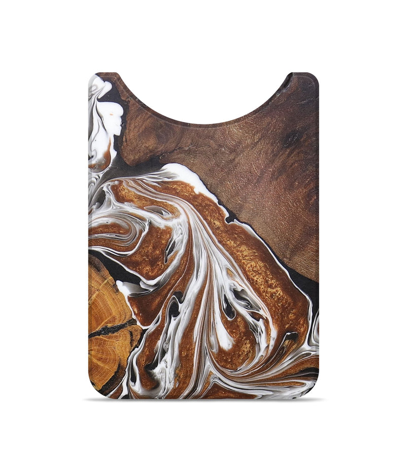 Live Edge Wood+Resin Wallet - Amari (Black & White, 676473)