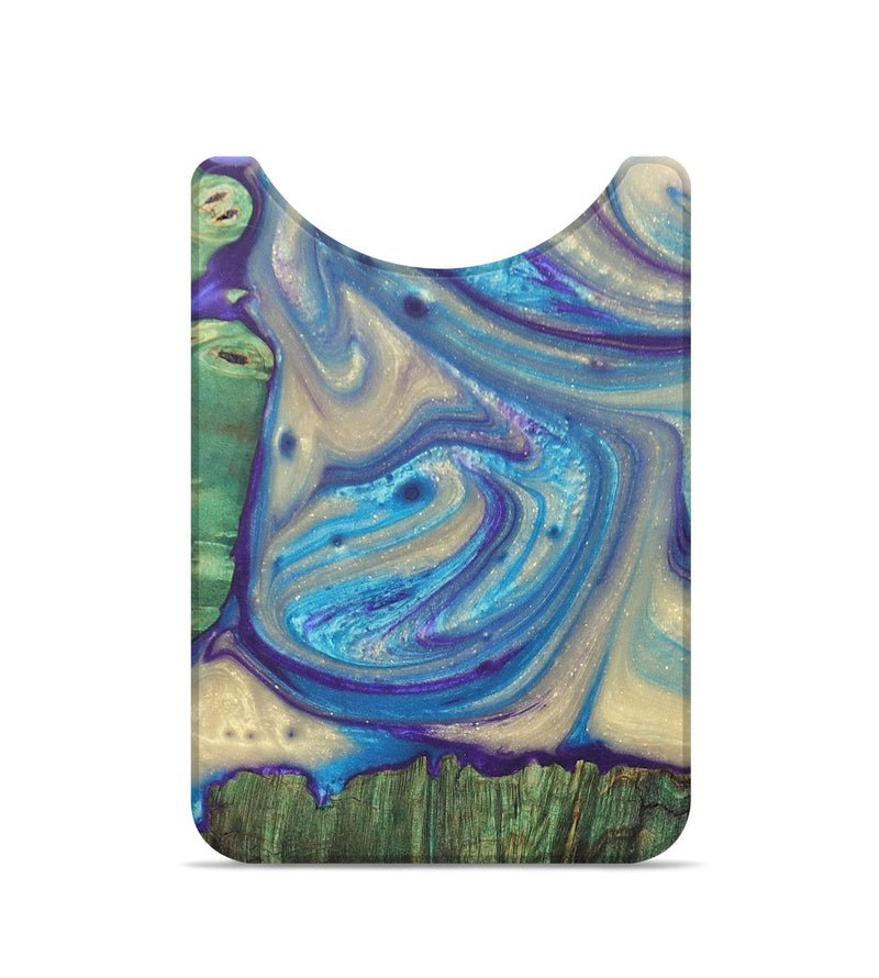 Live Edge Wood+Resin Wallet - Layla (Blue, 676478)