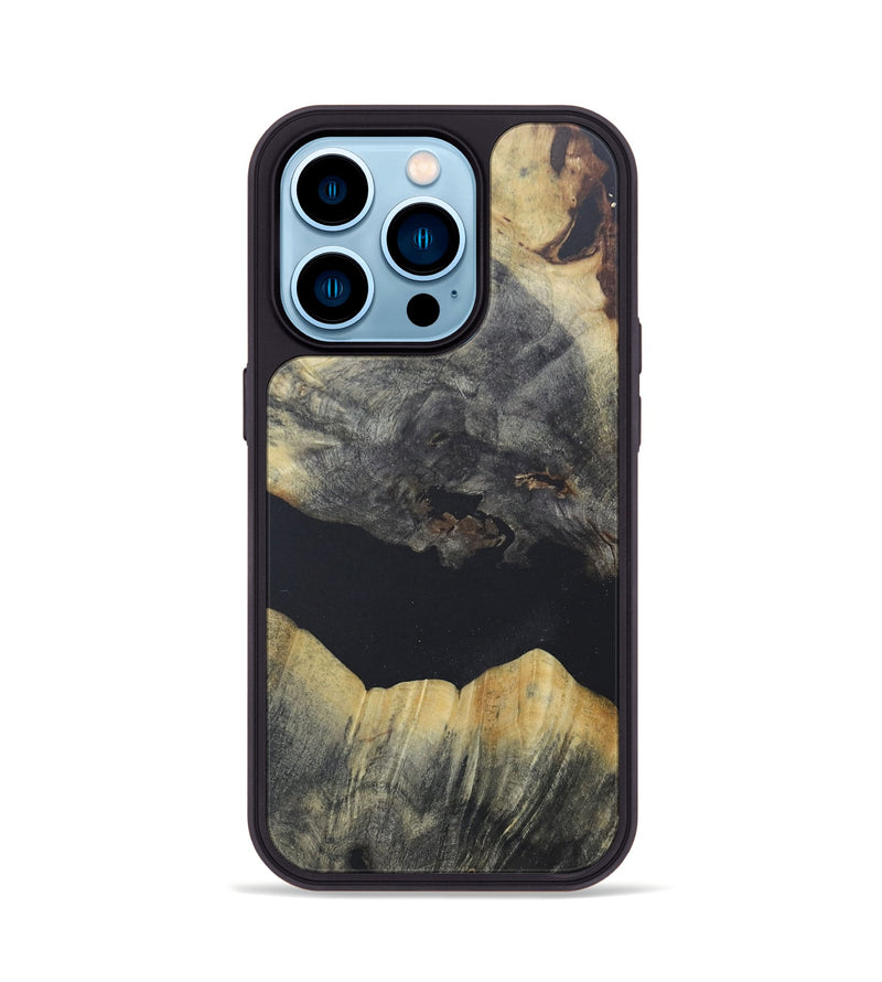 iPhone 14 Pro Wood+Resin Phone Case - Atlas (Pure Black, 676489)