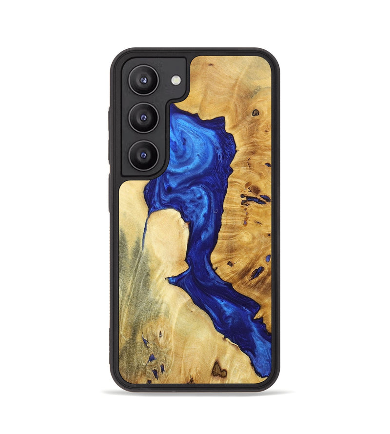 Galaxy S23 Wood+Resin Phone Case - Gemma (Blue, 676558)