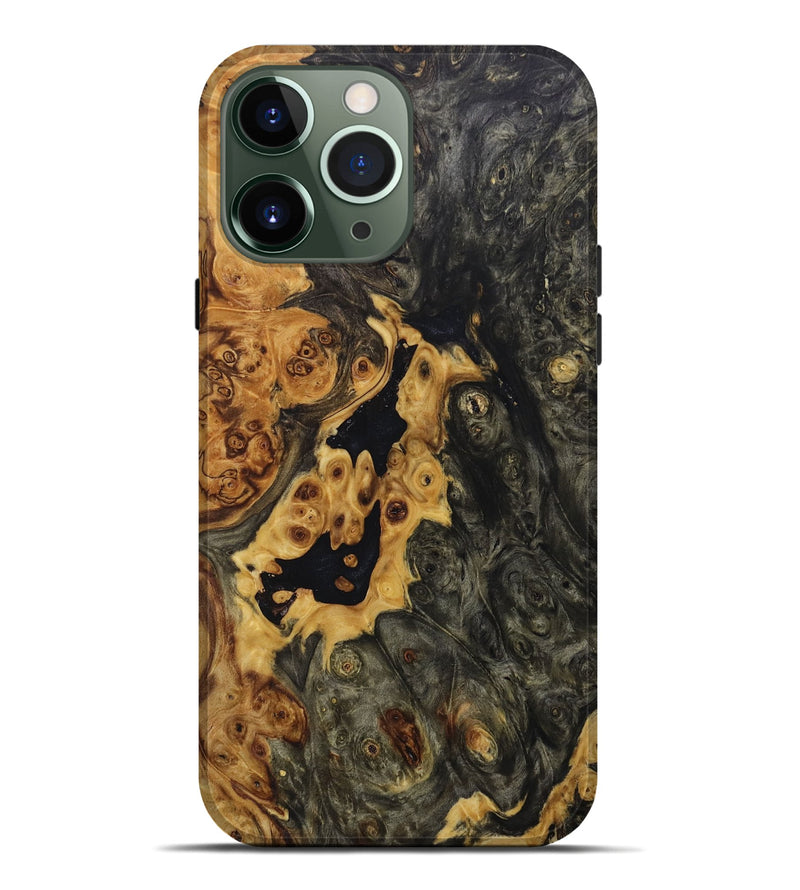 iPhone 13 Pro Max Wood+Resin Live Edge Phone Case - James (Wood Burl, 676848)