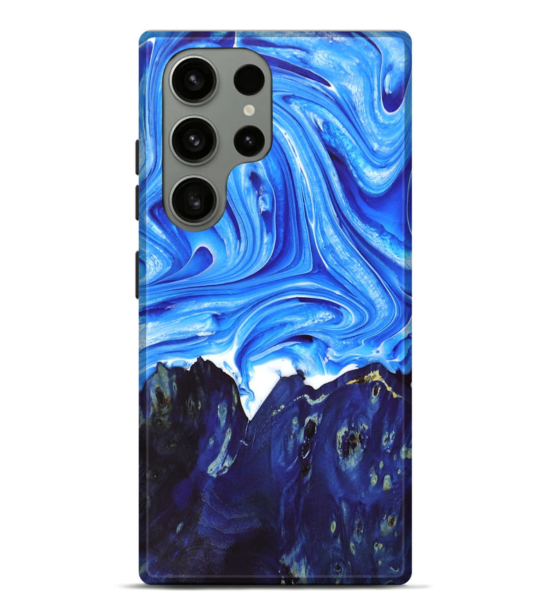 Galaxy S23 Ultra Wood+Resin Live Edge Phone Case - Ty (Blue, 676849)