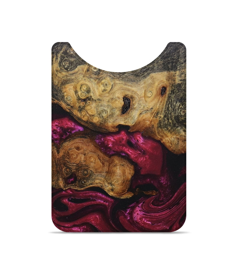 Live Edge Wood+Resin Wallet - Fatima (Purple, 676876)