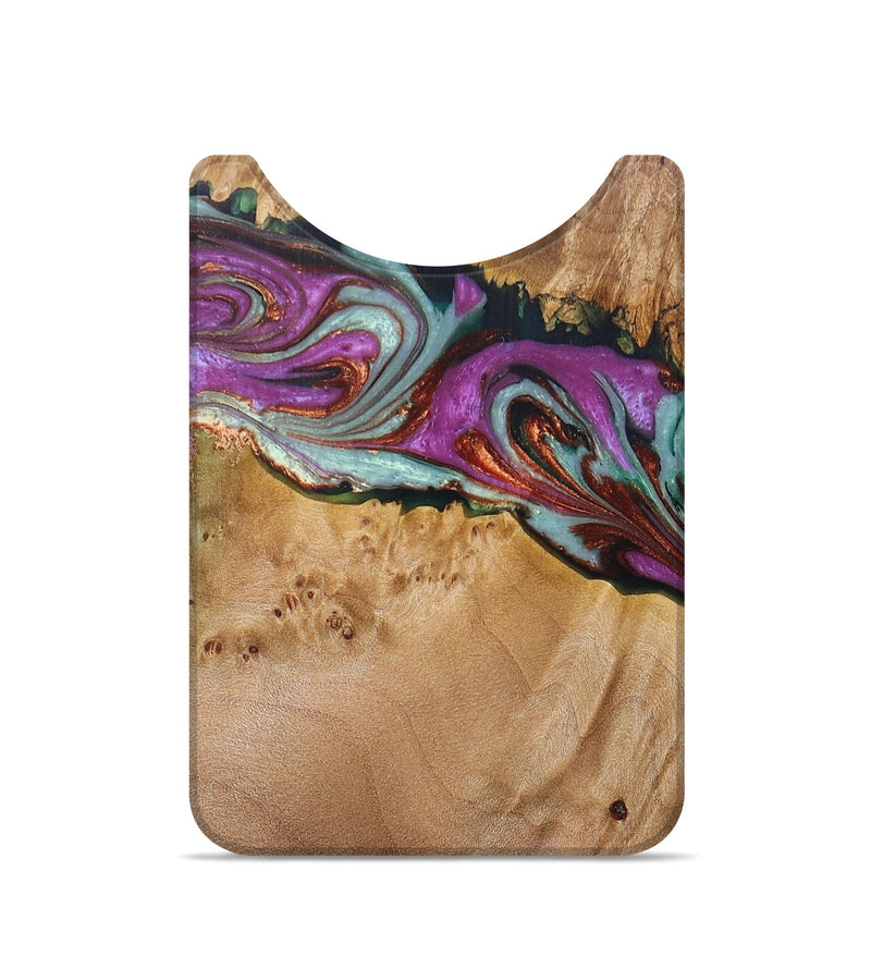 Live Edge Wood+Resin Wallet - Amiyah (Purple, 676878)