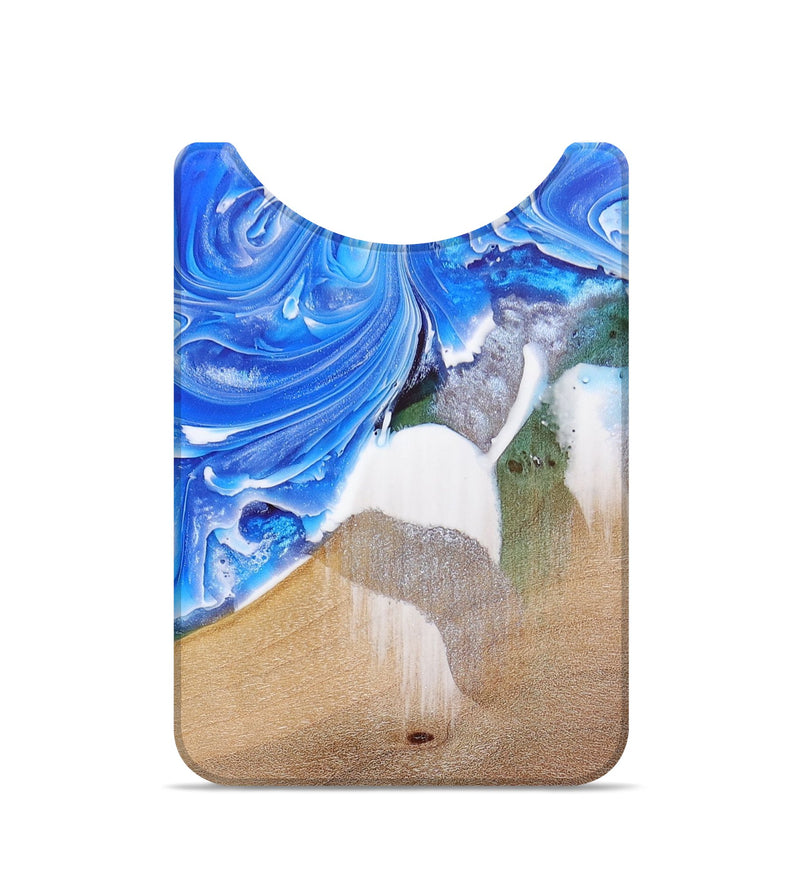 Live Edge Wood+Resin Wallet - Arabella (Blue, 676885)
