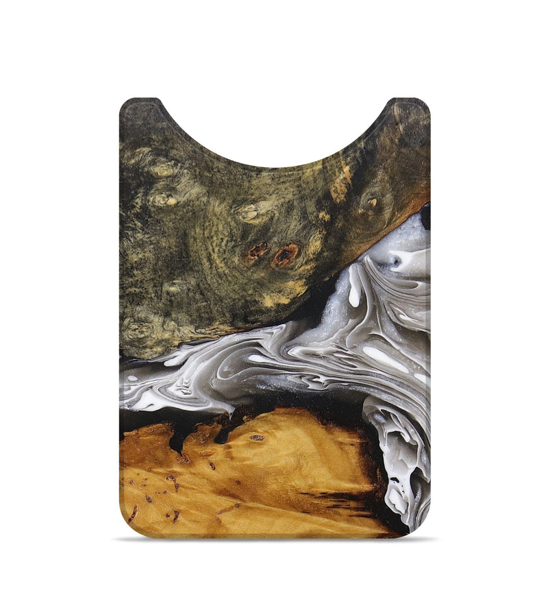 Live Edge Wood+Resin Wallet - Shirley (Black & White, 676886)