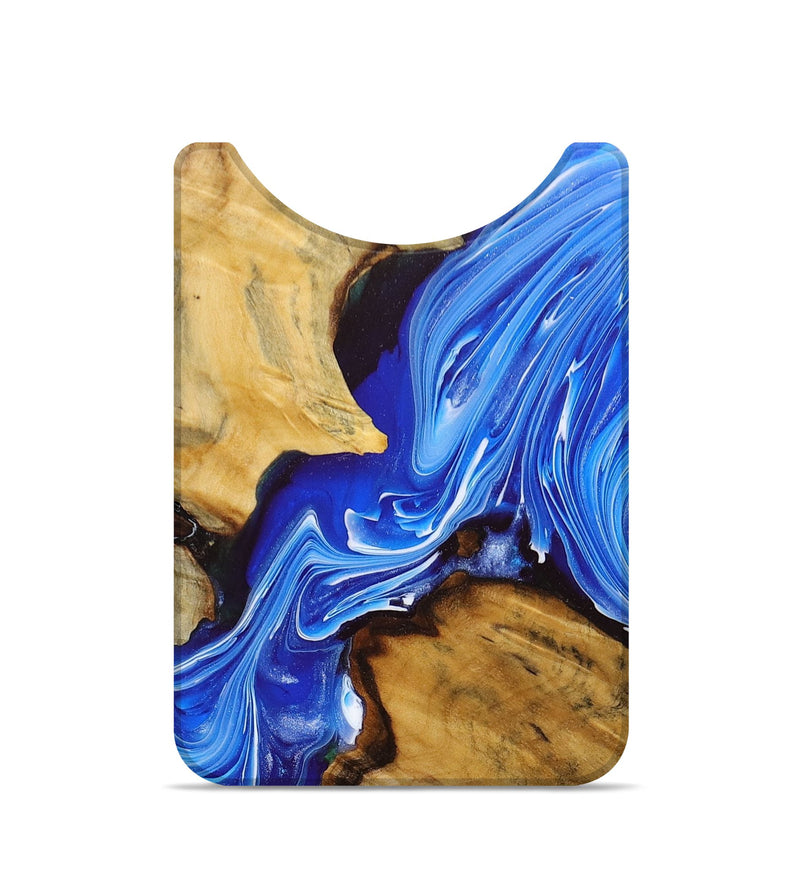 Live Edge Wood+Resin Wallet - Anita (Blue, 676890)