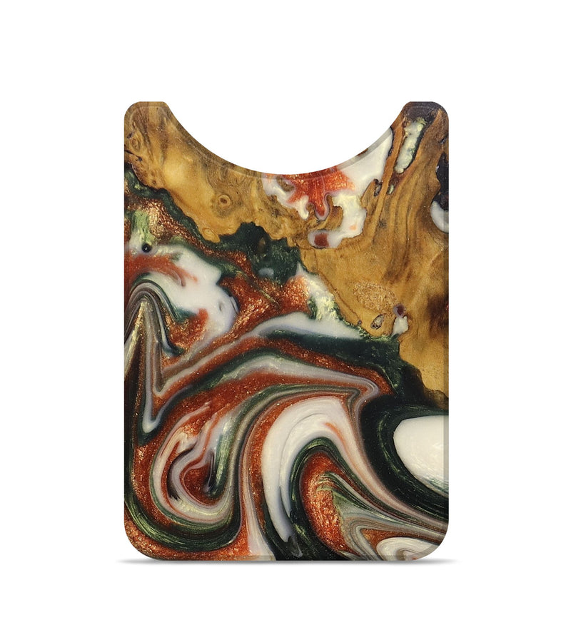 Live Edge Wood+Resin Wallet - Dennis (Green, 676894)