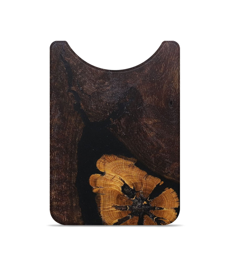 Live Edge Wood+Resin Wallet - Khadijah (Pure Black, 676899)