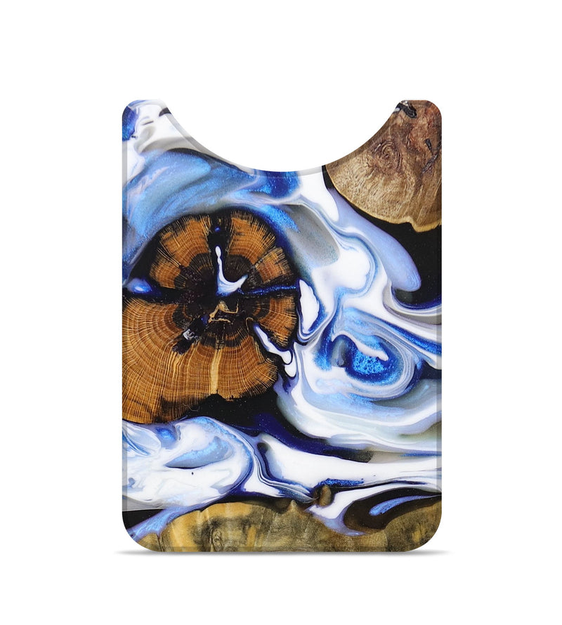 Live Edge Wood+Resin Wallet - Jeffery (Blue, 676904)