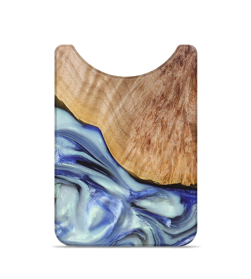 Live Edge Wood+Resin Wallet - Bailey (Blue, 676905)