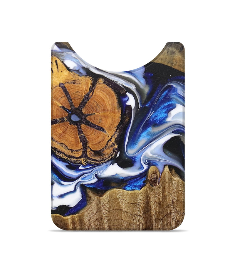 Live Edge Wood+Resin Wallet - Mamie (Blue, 676908)