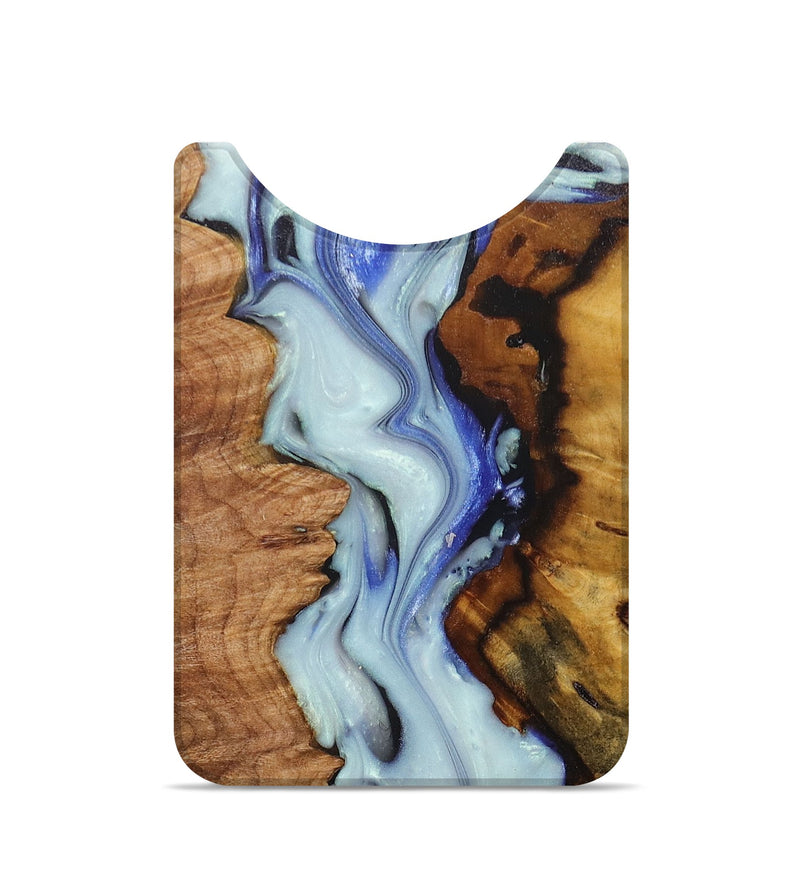 Live Edge Wood+Resin Wallet - Reid (Blue, 676916)