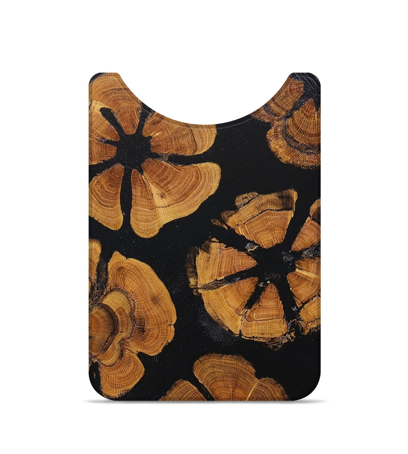 Live Edge Wood+Resin Wallet - Dennis (Pure Black, 676920)