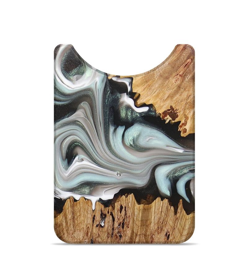 Live Edge Wood+Resin Wallet - Gina (Green, 676921)