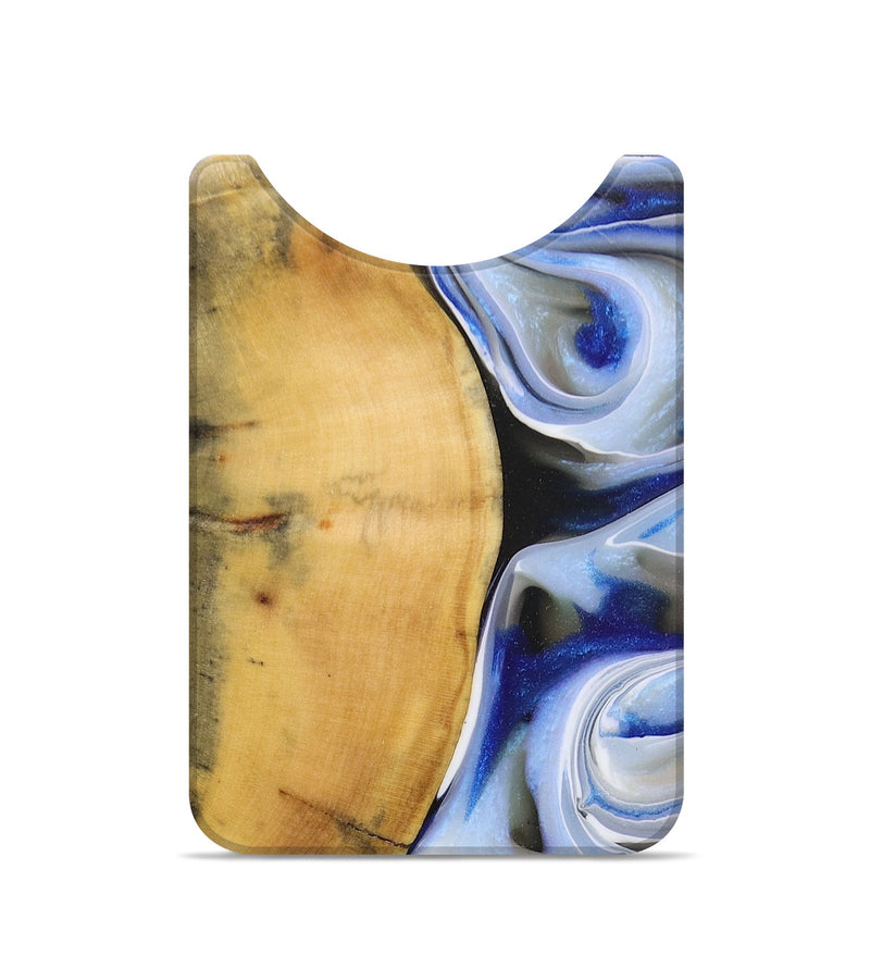 Live Edge Wood+Resin Wallet - Emily (Blue, 676924)