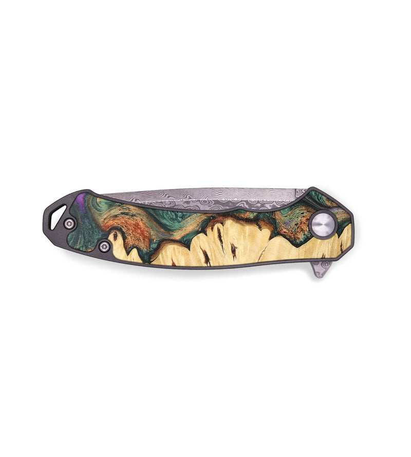 EDC Wood+Resin Pocket Knife - Ashley (Green, 676937)