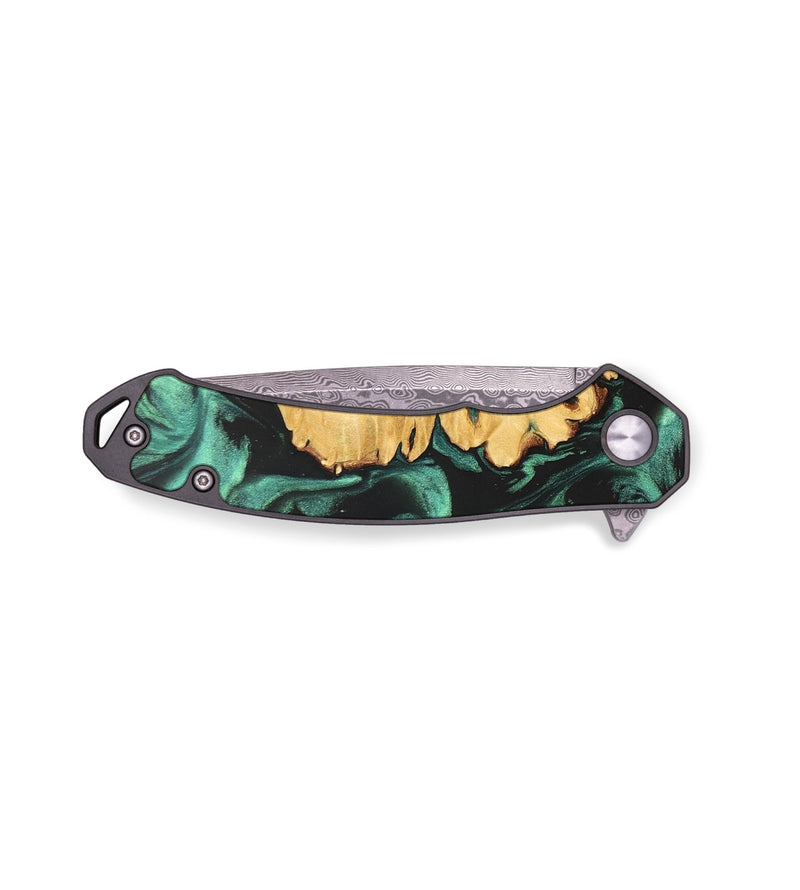 EDC Wood+Resin Pocket Knife - Esteban (Green, 676941)