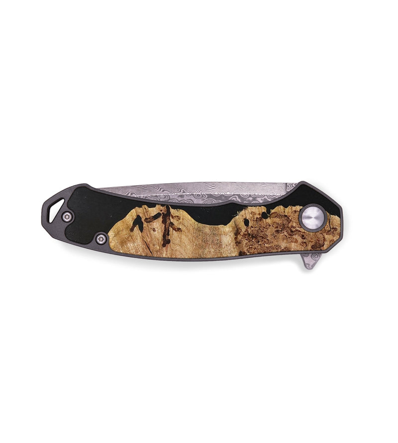 EDC Wood+Resin Pocket Knife - Mateo (Pure Black, 676960)