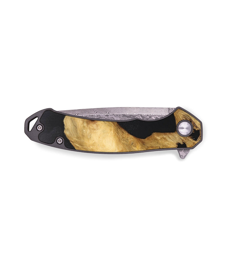 EDC Wood+Resin Pocket Knife - Rafael (Pure Black, 676961)