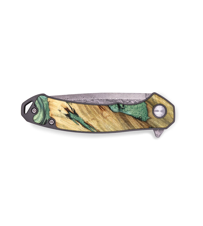 EDC Wood+Resin Pocket Knife - Palmer (Green, 676980)