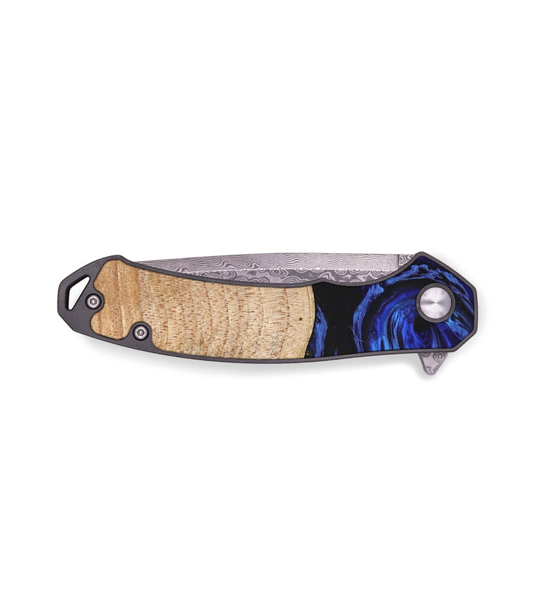 EDC Wood+Resin Pocket Knife - Bodhi (Blue, 677011)
