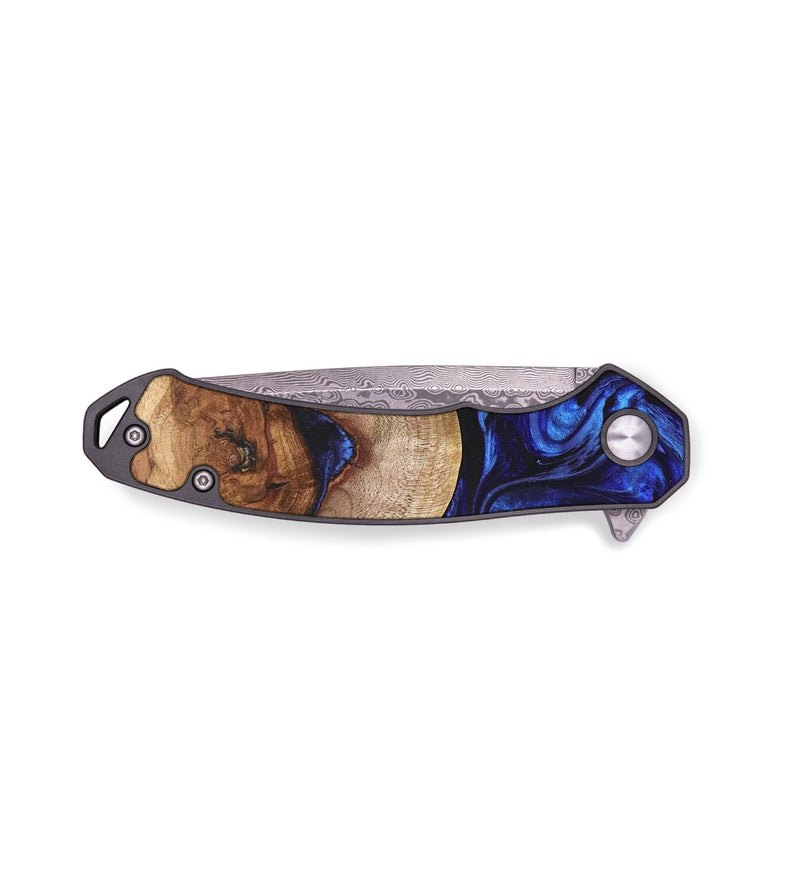 EDC Wood+Resin Pocket Knife - Lindsay (Blue, 677012)