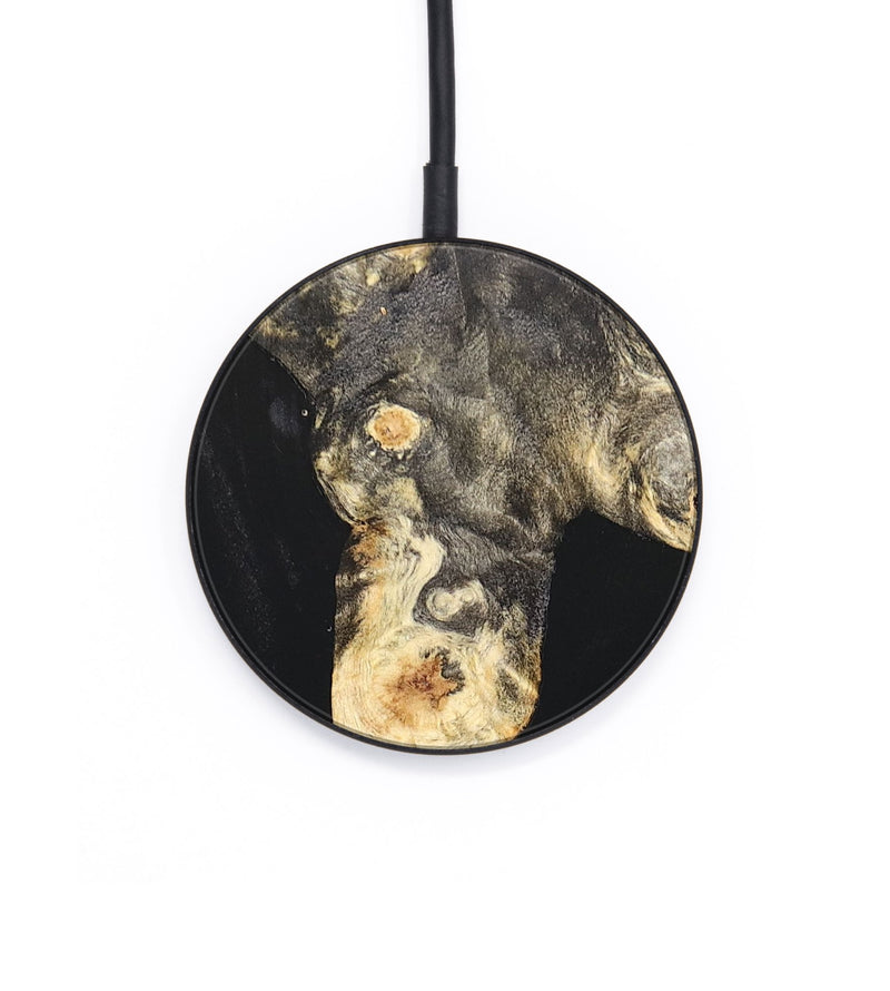 Circle Wood+Resin Wireless Charger - Tierra (Pure Black, 677050)
