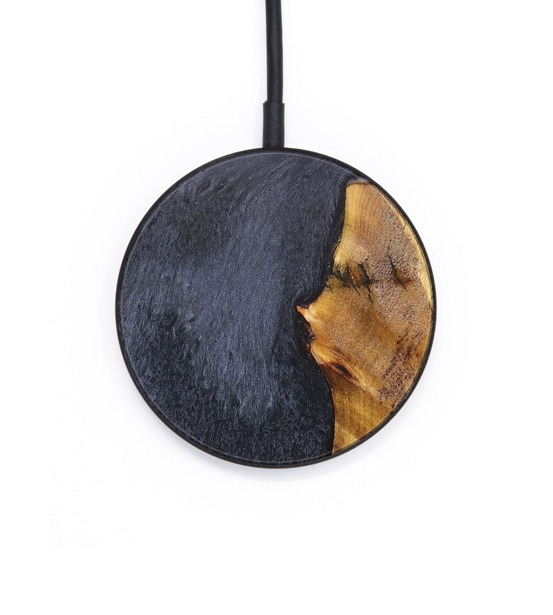 Circle Wood+Resin Wireless Charger - Oaklynn (Pure Black, 677079)