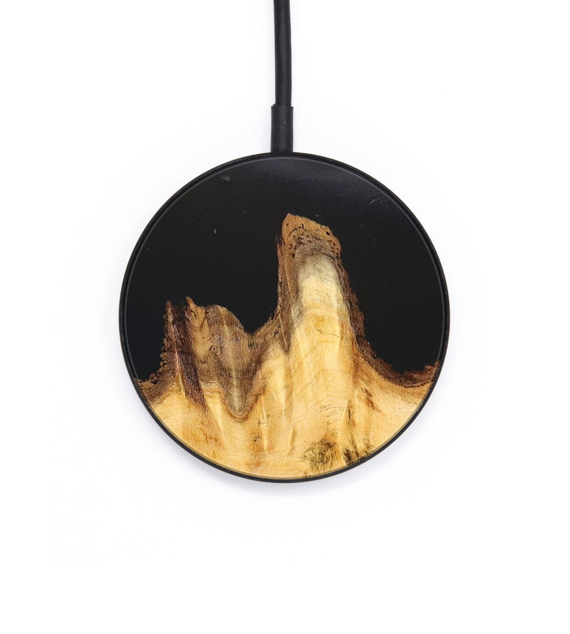 Circle Wood+Resin Wireless Charger - Patty (Pure Black, 677082)