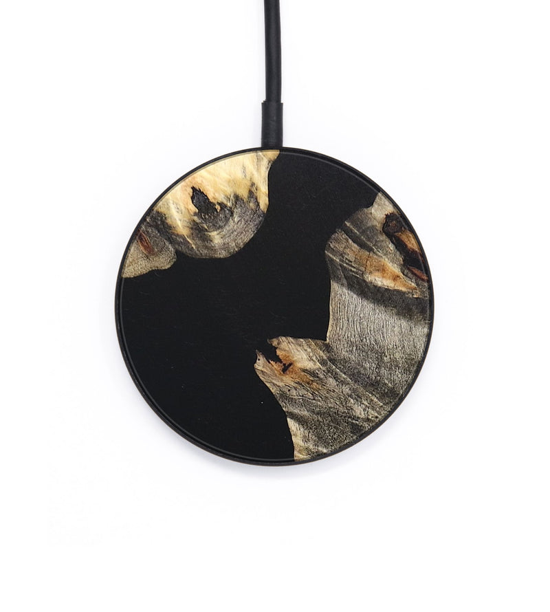 Circle Wood+Resin Wireless Charger - Collins (Pure Black, 677083)