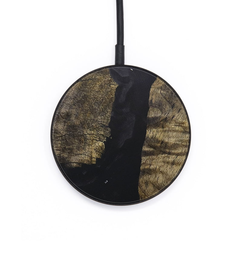 Circle Wood+Resin Wireless Charger - Kira (Pure Black, 677085)