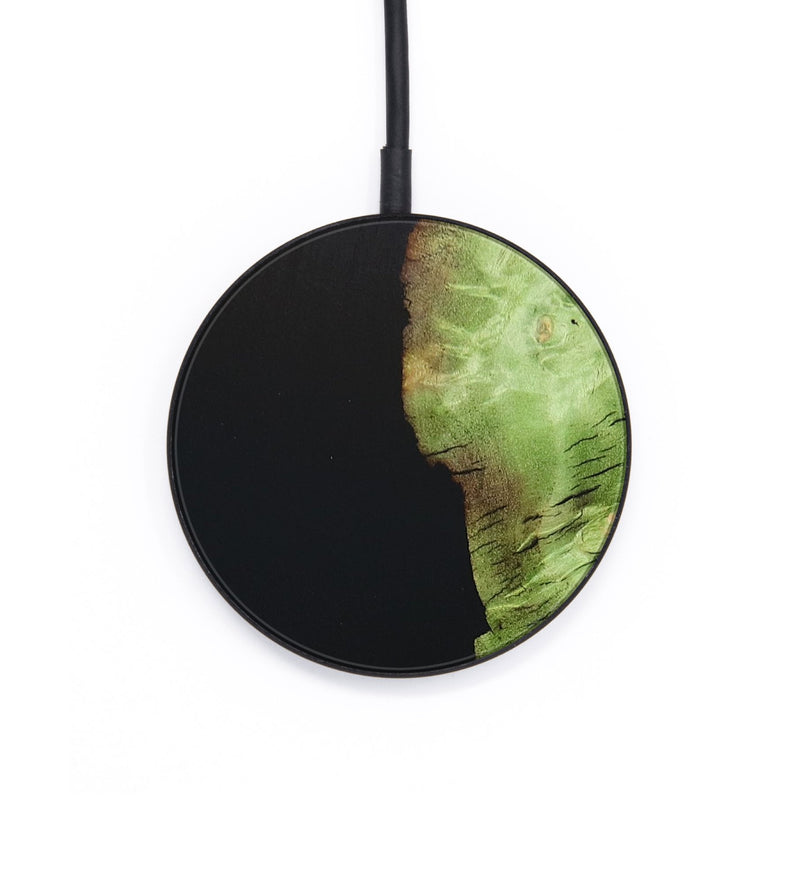 Circle Wood+Resin Wireless Charger - Cecil (Pure Black, 677088)