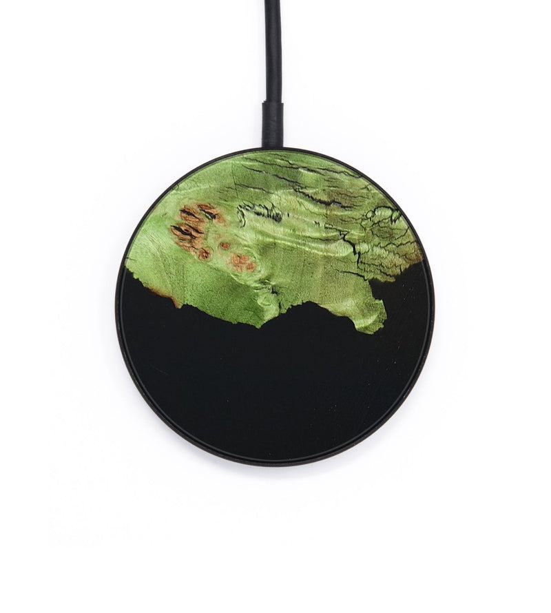 Circle Wood+Resin Wireless Charger - Neal (Pure Black, 677089)