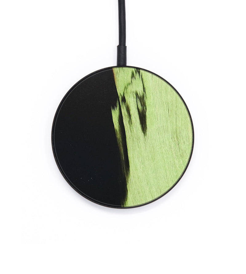 Circle Wood+Resin Wireless Charger - Edith (Pure Black, 677090)