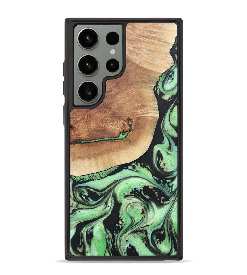 Galaxy S23 Ultra Wood+Resin Phone Case - Alex (Green, 677126)