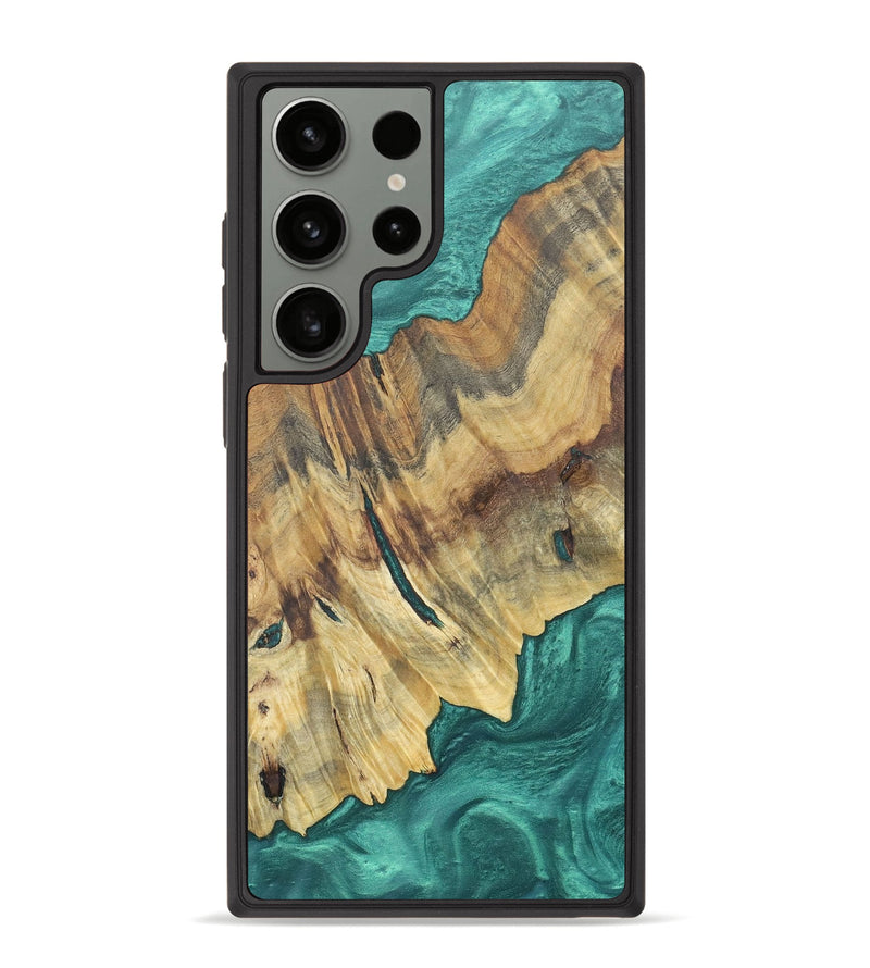 Galaxy S23 Ultra Wood+Resin Phone Case - Candy (Green, 677147)
