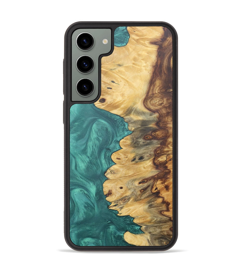 Galaxy S23 Plus Wood+Resin Phone Case - Blanche (Green, 677164)